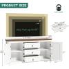 imageYITAHOME TV Stand for 65 Inch TVs 314quot Tall Entertainment Center with Storage Cabinets and Drawers Media TV Console with Barn Doors for Living Room WhiteWhite