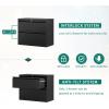 imageYITAHOME 2 Drawer Lateral File Cabinet Stainless Steel Wide Lateral File Cabinet with Lock Metal Filing Storage Cabinet for LegalLetter A4 Size Assembly RequiredOffice Organizer BlackBlack