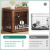 imageYITAHOME 272quot L Dog Crate Furniture for Medium Dogs 2in1 IronWood Fusion Dog cage Indoor up to 30 lb Side End Table Modern Dogs Kennel with Waterproof Top Safety CornersSteel LockRusticRustic Brown2 Room