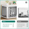 imageYITAHOME 272quot L Dog Crate Furniture for Medium Dogs 2in1 IronWood Fusion Dog cage Indoor up to 30 lb Side End Table Modern Dogs Kennel with Waterproof Top Safety CornersSteel LockRusticWhite2 Room