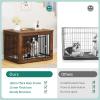 imageYITAHOME 272quot L Dog Crate Furniture for Medium Dogs 2in1 IronWood Fusion Dog cage Indoor up to 30 lb Side End Table Modern Dogs Kennel with Waterproof Top Safety CornersSteel LockRusticRustic Brown