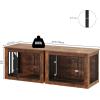 imageYITAHOME 272quot L Dog Crate Furniture for Medium Dogs 2in1 IronWood Fusion Dog cage Indoor up to 30 lb Side End Table Modern Dogs Kennel with Waterproof Top Safety CornersSteel LockRusticRustic Brown2 Room