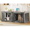 imageYITAHOME 272quot L Dog Crate Furniture for Medium Dogs 2in1 IronWood Fusion Dog cage Indoor up to 30 lb Side End Table Modern Dogs Kennel with Waterproof Top Safety CornersSteel LockRusticGrey2 Room