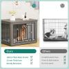imageYITAHOME 272quot L Dog Crate Furniture for Medium Dogs 2in1 IronWood Fusion Dog cage Indoor up to 30 lb Side End Table Modern Dogs Kennel with Waterproof Top Safety CornersSteel LockRusticGrey