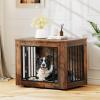 imageYITAHOME 272quot L Dog Crate Furniture for Medium Dogs 2in1 IronWood Fusion Dog cage Indoor up to 30 lb Side End Table Modern Dogs Kennel with Waterproof Top Safety CornersSteel LockRusticRustic