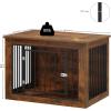 imageYITAHOME 272quot L Dog Crate Furniture for Medium Dogs 2in1 IronWood Fusion Dog cage Indoor up to 30 lb Side End Table Modern Dogs Kennel with Waterproof Top Safety CornersSteel LockRusticRustic Brown