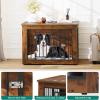 imageYITAHOME 272quot L Dog Crate Furniture for Medium Dogs 2in1 IronWood Fusion Dog cage Indoor up to 30 lb Side End Table Modern Dogs Kennel with Waterproof Top Safety CornersSteel LockRusticRustic Brown