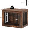 imageYITAHOME 272quot L Dog Crate Furniture for Medium Dogs 2in1 IronWood Fusion Dog cage Indoor up to 30 lb Side End Table Modern Dogs Kennel with Waterproof Top Safety CornersSteel LockRusticRustic
