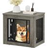 imageYITAHOME 272quot L Dog Crate Furniture for Medium Dogs 2in1 IronWood Fusion Dog cage Indoor up to 30 lb Side End Table Modern Dogs Kennel with Waterproof Top Safety CornersSteel LockRusticGrey