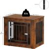 imageYITAHOME 272quot L Dog Crate Furniture for Medium Dogs 2in1 IronWood Fusion Dog cage Indoor up to 30 lb Side End Table Modern Dogs Kennel with Waterproof Top Safety CornersSteel LockRusticRustic Brown