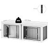 imageYITAHOME 272quot L Dog Crate Furniture for Medium Dogs 2in1 IronWood Fusion Dog cage Indoor up to 30 lb Side End Table Modern Dogs Kennel with Waterproof Top Safety CornersSteel LockRusticWhite2 Room