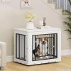 imageYITAHOME 272quot L Dog Crate Furniture for Medium Dogs 2in1 IronWood Fusion Dog cage Indoor up to 30 lb Side End Table Modern Dogs Kennel with Waterproof Top Safety CornersSteel LockRusticwhite