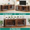imageYITAHOME 272quot L Dog Crate Furniture for Medium Dogs 2in1 IronWood Fusion Dog cage Indoor up to 30 lb Side End Table Modern Dogs Kennel with Waterproof Top Safety CornersSteel LockRusticRustic Brown2 Room