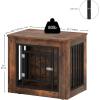 imageYITAHOME 272quot L Dog Crate Furniture for Medium Dogs 2in1 IronWood Fusion Dog cage Indoor up to 30 lb Side End Table Modern Dogs Kennel with Waterproof Top Safety CornersSteel LockRusticRustic