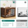 imageYITAHOME 272quot L Dog Crate Furniture for Medium Dogs 2in1 IronWood Fusion Dog cage Indoor up to 30 lb Side End Table Modern Dogs Kennel with Waterproof Top Safety CornersSteel LockRusticRustic Brown