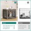 imageYITAHOME 272quot L Dog Crate Furniture for Medium Dogs 2in1 IronWood Fusion Dog cage Indoor up to 30 lb Side End Table Modern Dogs Kennel with Waterproof Top Safety CornersSteel LockRusticGrey
