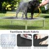 imageYITAHOME 42quot Cooling Elevated Dog Bed Chew Proof Raised Pet Cot with Aluminum Frame Breathable Textilene Mesh Enclosed Edges NonSlip Feet Durable Dog Bed for Indoors ampamp Outdoors BlackBlack