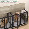 imageYITAHOME 52quot Corner Dog Crate Furniture Wooden Dog Kennel with Dog Cushion Dog Kennel Corner Wooden End Table for Small Medium Large Dogs BrownGREY