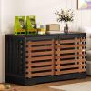 imageYITAHOME 71 Inch Dog Crate TV Stand for 2 Dogs w Sliding Door Heavy Duty ChewResistant Cage Furniture for Medium Large Dogs Wooden Indoor Double Dog Kennel Decorative for Living Room Black WalnutBlack Walnut