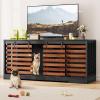 imageYITAHOME 71 Inch Dog Crate TV Stand for 2 Dogs w Sliding Door Heavy Duty ChewResistant Cage Furniture for Medium Large Dogs Wooden Indoor Double Dog Kennel Decorative for Living Room Black WalnutBlack Walnut2 Dog Crates