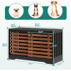 imageYITAHOME 71 Inch Dog Crate TV Stand for 2 Dogs w Sliding Door Heavy Duty ChewResistant Cage Furniture for Medium Large Dogs Wooden Indoor Double Dog Kennel Decorative for Living Room Black WalnutBlack Walnut