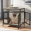 imageYITAHOME 71 Inch Dog Crate TV Stand for 2 Dogs w Sliding Door Heavy Duty ChewResistant Cage Furniture for Medium Large Dogs Wooden Indoor Double Dog Kennel Decorative for Living Room Black WalnutGreywith DoubleDoors