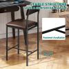 imageYITAHOME Bar Stools Set of 2 Tall Kitchen Island Stools 2618quot Rustic Bar Chair with Upholstered Back and Footrest Barstool Chairs for Dining Room Kitchen Living Room Apartment Brown SeatBrown