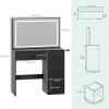 imageYITAHOME Black Vanity Desk with LED Mirror 35 inch Makeup Table with Charging Station 4 Drawers and Stool Adjustable Light Dressing Table for Women