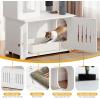 imageYITAHOME Cat Tree with Litter Box Enclosure 2in1 Cat Furniture Modern Cat Condo Indoor Cat Tower with Wood House Perch Food Station Hammocks Scratch Post Hair Brush 59 Inch WhiteWhite