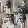 imageYITAHOME Cat Tree with Litter Box Enclosure 2in1 Cat Furniture Modern Cat Condo Indoor Cat Tower with Wood House Perch Food Station Hammocks Scratch Post Hair Brush 59 Inch WhiteWhite