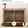 imageYITAHOME Corner Dog Crate Furniture 52quot Wooden Dog Crate with Dog Cushion Dog Kennel Indoor for Small Medium Large Dogs BrownBrown