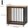 imageYITAHOME Dog Crate Furniture 41quot Heavy Duty Dog Kennel with 2 Drawers Wooden Dog Crate End Table for Medium Small Medium Dogs Rustic BrownBrown