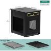 imageYITAHOME Dog Crate Furniture with Dual USB Charger Wooden Dog Kennel End Table with Cushion Tray Drawer for Small Dogs Under 25 lbs Indoor Use WhiteBlack