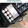 imageYITAHOME Dog Crate Furniture with Feeder Bowls 55quot Large Breed Dog Kennel with Storage Drawer Heavy Duty Dog House TV Stand Indoor for Medium Dogs BlackBlack