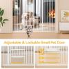 imageYITAHOME Extra Tall 55quot High Metal Dog Gate with Cat Door 295quot 40quot Wide Auto Close Pet Gate Indoor for Stairs Doorways House No Drilling Pressure Mount Sturdy White295 433 Wide  551 Tall
