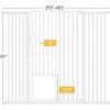 imageYITAHOME Extra Tall 55quot High Metal Dog Gate with Cat Door 295quot 40quot Wide Auto Close Pet Gate Indoor for Stairs Doorways House No Drilling Pressure Mount Sturdy White29548 Wide  551 Tall