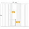 imageYITAHOME Extra Tall 55quot High Metal Dog Gate with Cat Door 295quot 40quot Wide Auto Close Pet Gate Indoor for Stairs Doorways House No Drilling Pressure Mount Sturdy White295 433 Wide  551 Tall