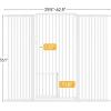 imageYITAHOME Extra Tall 55quot High Metal Dog Gate with Cat Door 295quot 40quot Wide Auto Close Pet Gate Indoor for Stairs Doorways House No Drilling Pressure Mount Sturdy White295 625 Wide  551 Tall