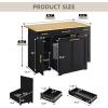 imageYITAHOME Folding Kitchen Table with Power Outlet Drop Leaf Kitchen Table Islands for 2 on Wheels Convertible Trash Can Storage Cabinet for 10 Gallon Garbage Bin Adjustable Storage Racks Wihte OakBlack Oak