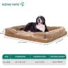 imageYITAHOME Jumbo Dog Beds Orthopedic Memory Foam Dog Sofa Bed for Comfortable Sleep with Removable Cover Waterproof Lining and AntiSlip Bottom Brown