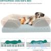 imageYITAHOME Large Dog Beds Orthopedic Memory Foam Dog Sofa Bed for Comfortable Sleep with Removable Cover Waterproof Lining and AntiSlip Bottom Brown