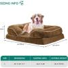 imageYITAHOME Large Dog Beds Orthopedic Memory Foam Dog Sofa Bed for Comfortable Sleep with Removable Cover Waterproof Lining and AntiSlip Bottom Brown