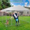 imageYITAHOME Large Outdoor Dog Kennel 40340354FT Large Dog House Pet Pens Dog Run Enclosure with UVResistant Waterproof Roof Cover and Secure Lock Dog Fence Outdoor for YardSilver