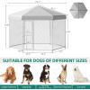 imageYITAHOME Large Outdoor Dog Kennel 40340354FT Large Dog House Pet Pens Dog Run Enclosure with UVResistant Waterproof Roof Cover and Secure Lock Dog Fence Outdoor for YardSilver