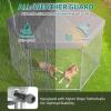 imageYITAHOME Large Outdoor Dog Kennel 40340354FT Large Dog House Pet Pens Dog Run Enclosure with UVResistant Waterproof Roof Cover and Secure Lock Dog Fence Outdoor for YardSilver
