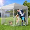 imageYITAHOME Large Outdoor Dog Kennel 40340354FT Large Dog House Pet Pens Dog Run Enclosure with UVResistant Waterproof Roof Cover and Secure Lock Dog Fence Outdoor for YardSilver