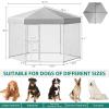 imageYITAHOME Large Outdoor Dog Kennel 40340354FT Large Dog House Pet Pens Dog Run Enclosure with UVResistant Waterproof Roof Cover and Secure Lock Dog Fence Outdoor for YardSilver