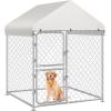 imageYITAHOME Large Outdoor Dog Kennel 40340354FT Large Dog House Pet Pens Dog Run Enclosure with UVResistant Waterproof Roof Cover and Secure Lock Dog Fence Outdoor for YardSilver