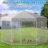 imageYITAHOME Large Outdoor Dog Kennel 40340354FT Large Dog House Pet Pens Dog Run Enclosure with UVResistant Waterproof Roof Cover and Secure Lock Dog Fence Outdoor for YardSilver