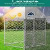 imageYITAHOME Large Outdoor Dog Kennel 40340354FT Large Dog House Pet Pens Dog Run Enclosure with UVResistant Waterproof Roof Cover and Secure Lock Dog Fence Outdoor for YardSilver